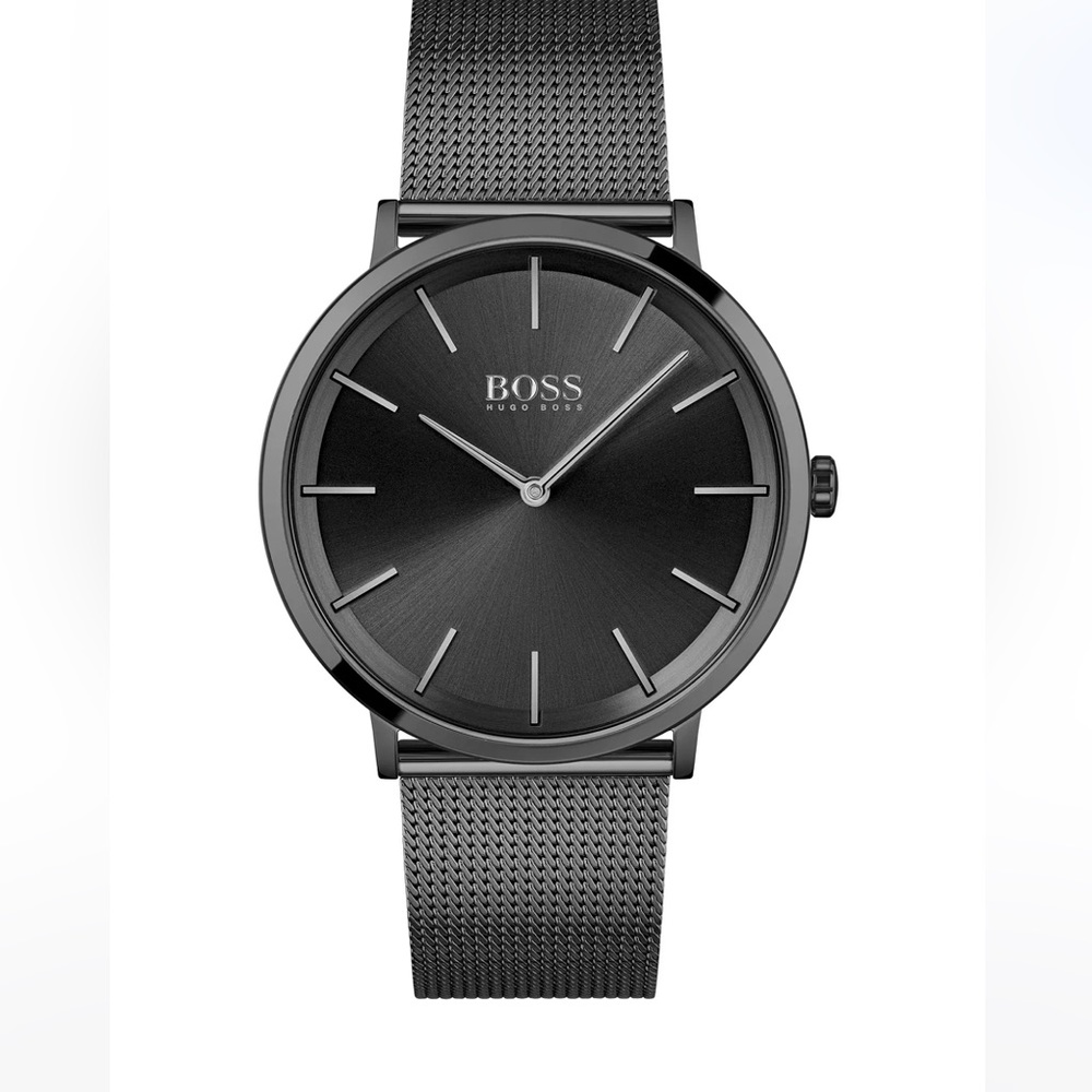 HUGO Men's Skyliner Black Stainless Steel Mesh Bracelet Watch 40mm